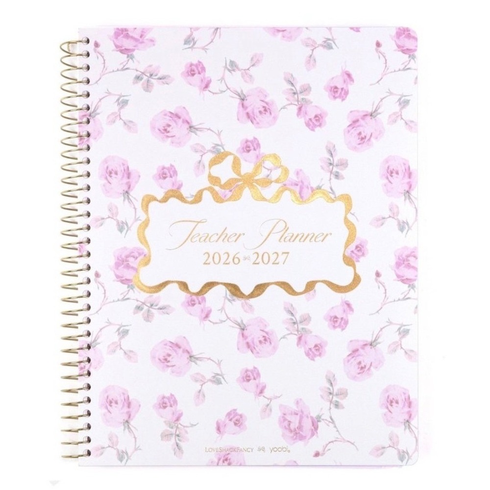 Love Shack Fancy Teacher Planner 2026 2027 Ribbon Rosa Floral LSF Target NEW